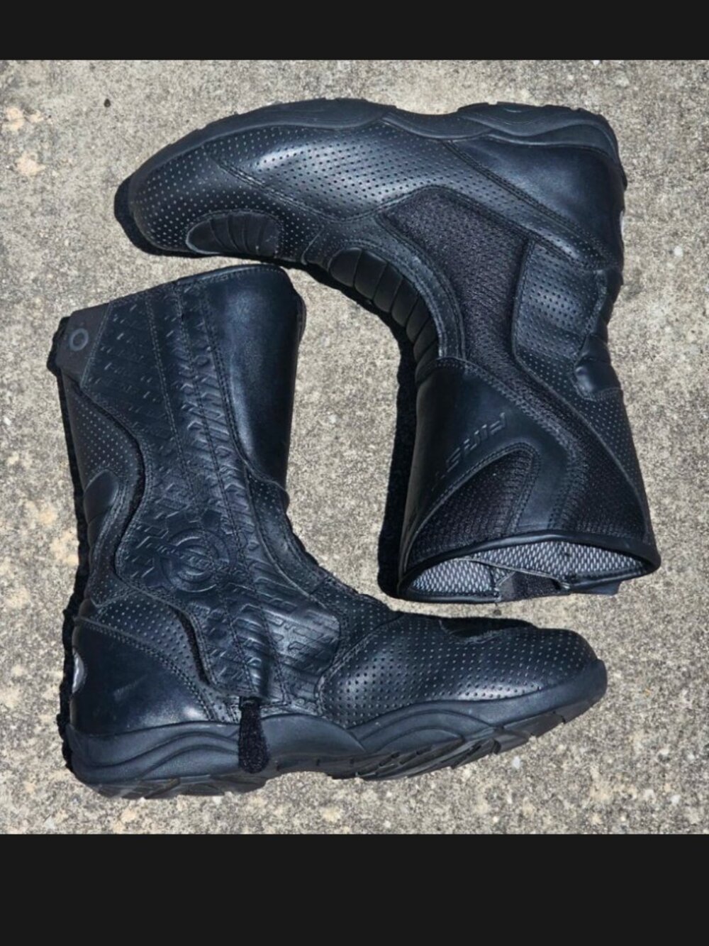 First Gear Hipora Leather Motorcycle Boots Breathable Waterproof Mens 43 US 10 - Picture 2 of 14